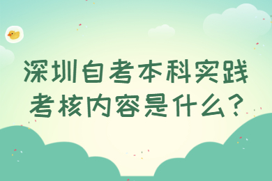 深圳自考本科實踐考核內容是什么?